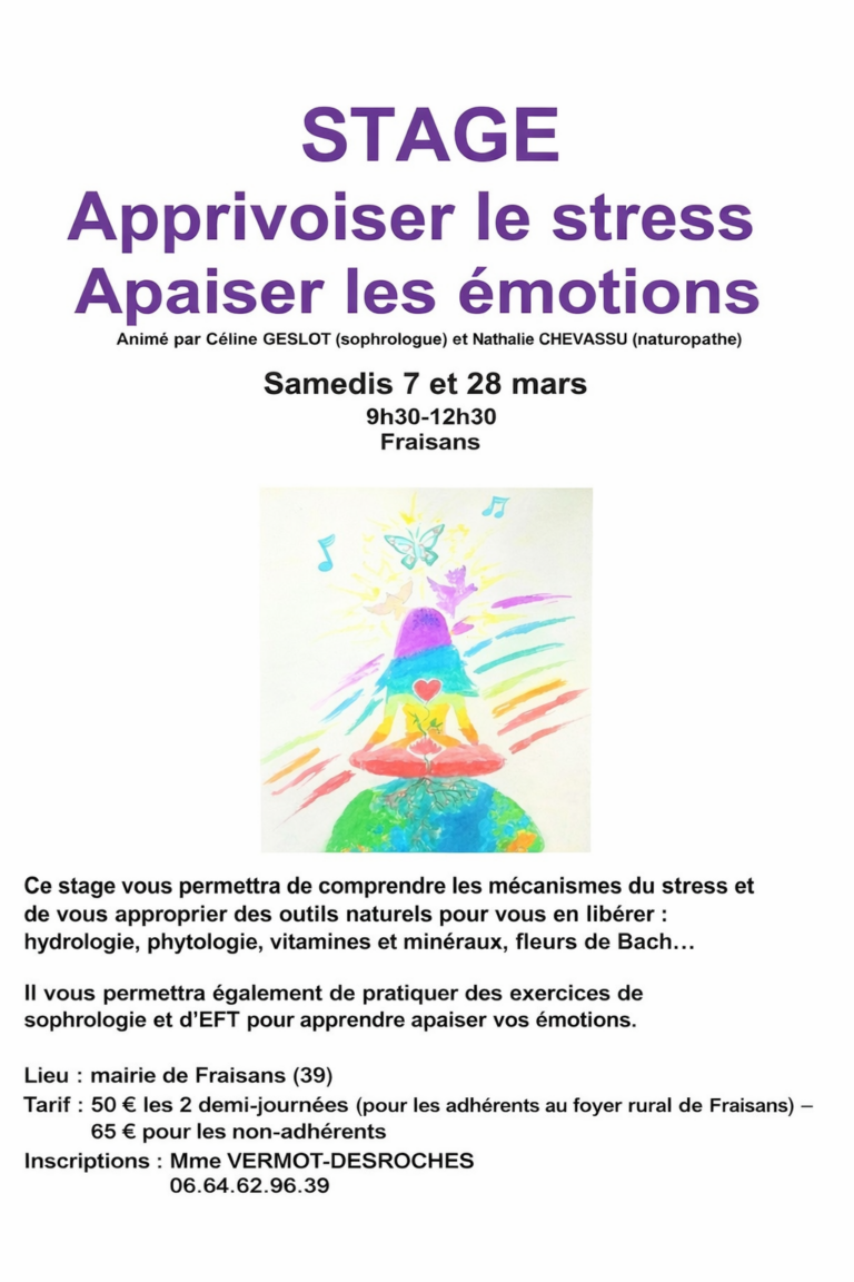Lire la suite à propos de l’article Stage autour du stress